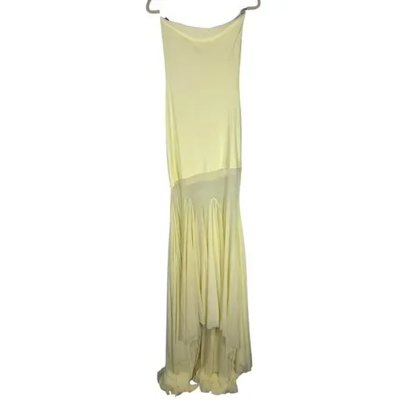 Deme by Gabriella Dahlia Strapless Gown Formal Whimsical Prom Party Size S